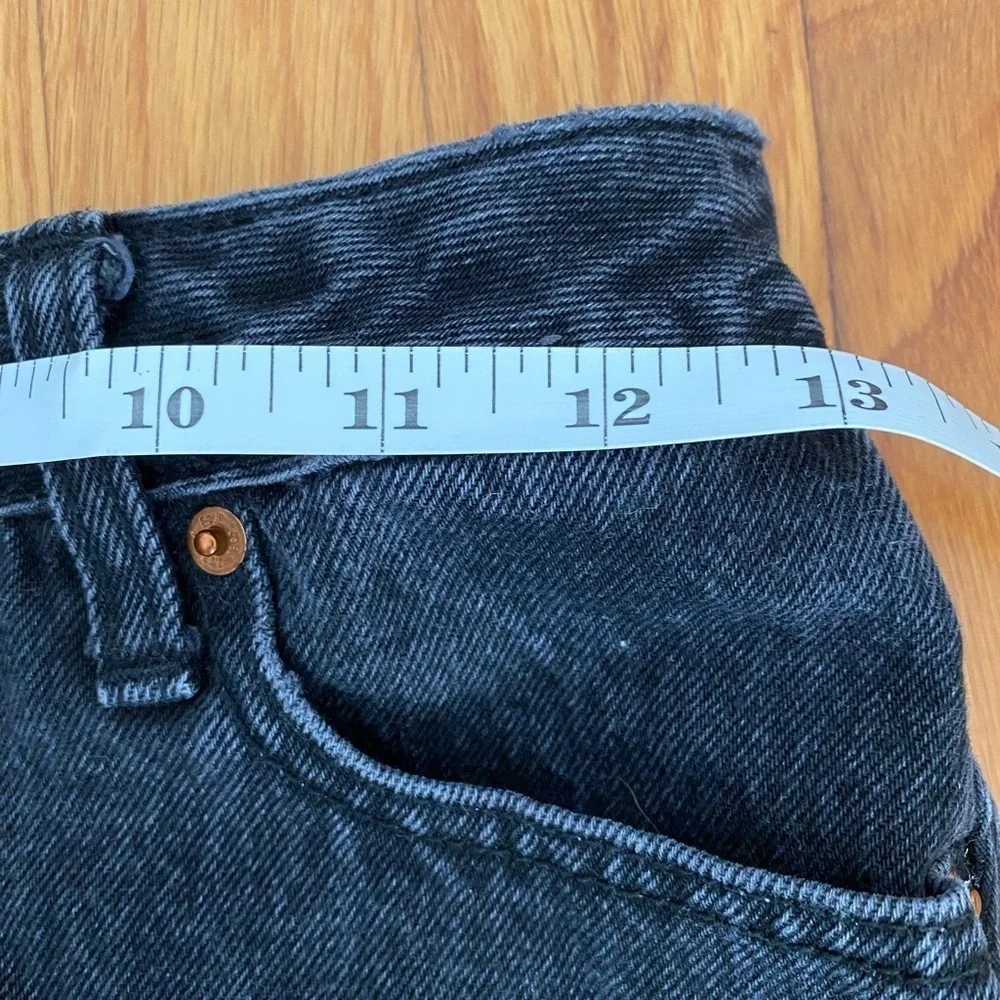 Abercrombie & Fitch Black Zoe Natural Rise Vintage A-Line Denim Skirt Size 26/2
